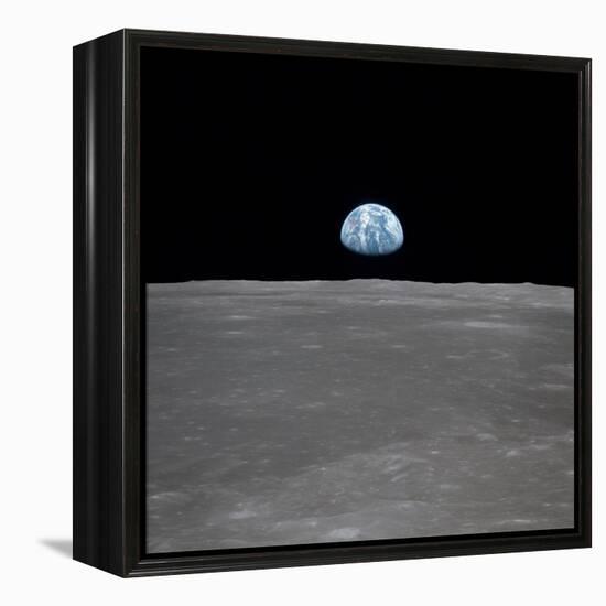 Apollo 11 Earth Rise over the Moon, July 20, 1969-null-Framed Stretched Canvas