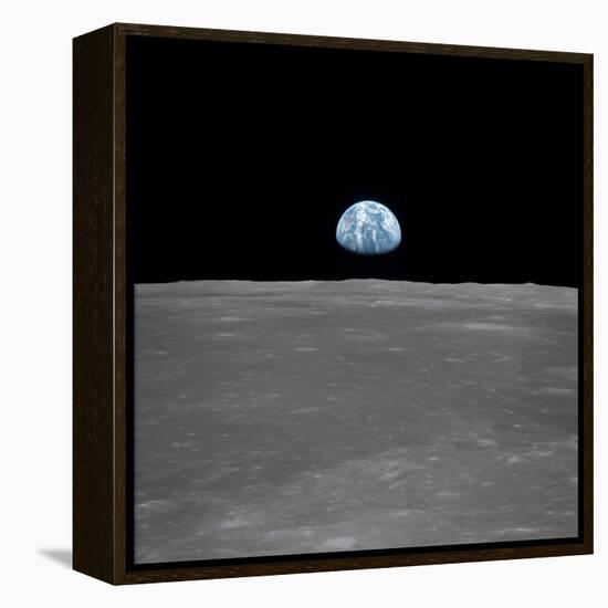 Apollo 11 Earth Rise over the Moon, July 20, 1969-null-Framed Stretched Canvas