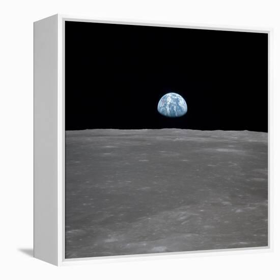 Apollo 11 Earth Rise over the Moon, July 20, 1969-null-Framed Stretched Canvas