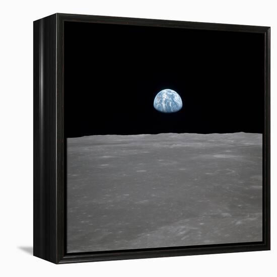 Apollo 11 Earth Rise over the Moon, July 20, 1969-null-Framed Stretched Canvas