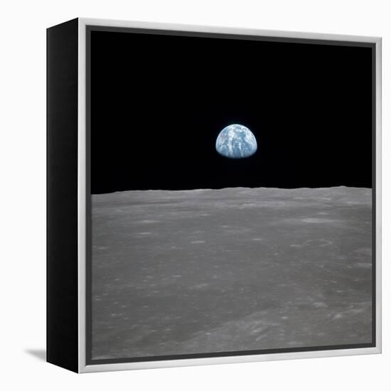 Apollo 11 Earth Rise over the Moon, July 20, 1969-null-Framed Stretched Canvas