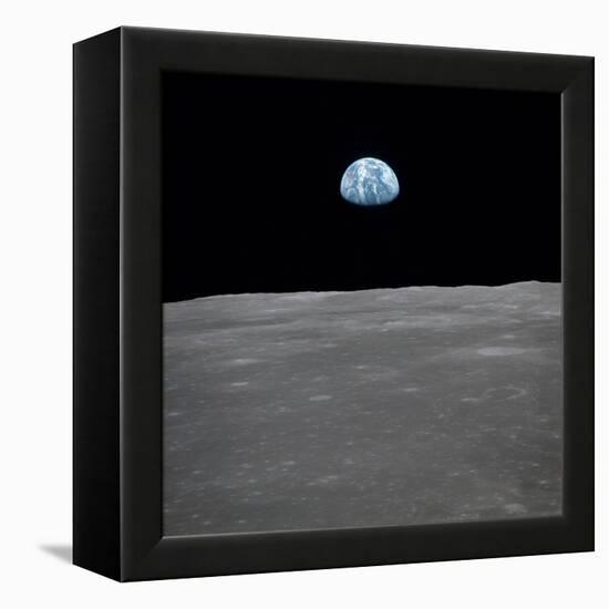 Apollo 11 Earth Rise over the Moon, July 20, 1969-null-Framed Stretched Canvas