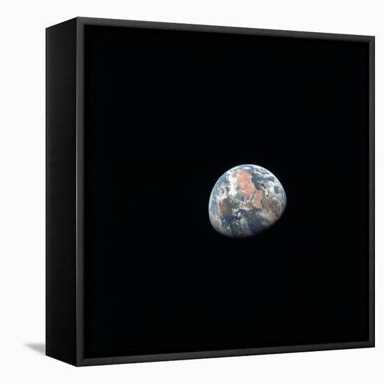 Apollo 11 Earth View from Space from More Than 100,000 Miles, July 17, 1969-null-Framed Stretched Canvas