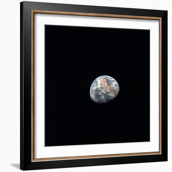 Apollo 11 Earth View from Space from More Than 100,000 Miles, July 17, 1969-null-Framed Photo