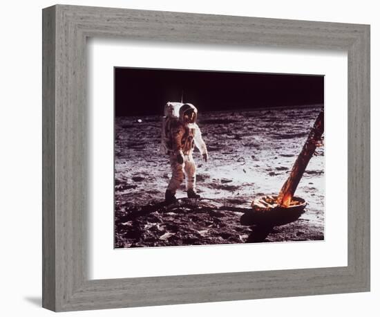 Apollo 11 Lunar Modul, Moon Walk-null-Framed Photographic Print