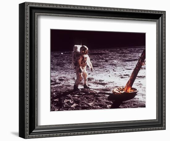 Apollo 11 Lunar Modul, Moon Walk-null-Framed Photographic Print