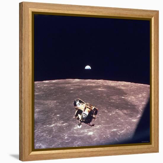 Apollo 11 Lunar Module Ascent Stage From Command Service Module During Lunar Orbit-null-Framed Premier Image Canvas
