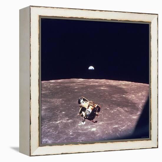 Apollo 11 Lunar Module Ascent Stage From Command Service Module During Lunar Orbit-null-Framed Premier Image Canvas