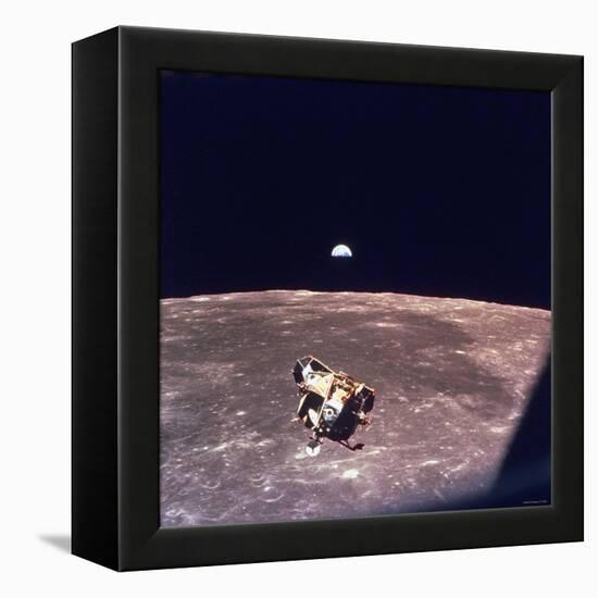 Apollo 11 Lunar Module Ascent Stage From Command Service Module During Lunar Orbit-null-Framed Premier Image Canvas