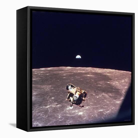 Apollo 11 Lunar Module Ascent Stage From Command Service Module During Lunar Orbit-null-Framed Premier Image Canvas