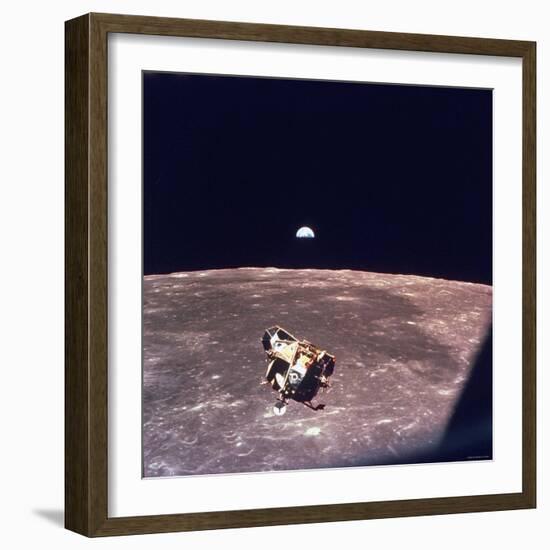 Apollo 11 Lunar Module Ascent Stage From Command Service Module During Lunar Orbit-null-Framed Photographic Print