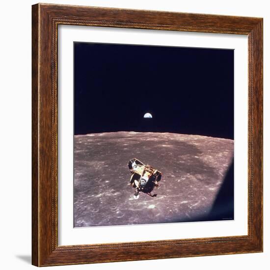 Apollo 11 Lunar Module Ascent Stage From Command Service Module During Lunar Orbit-null-Framed Photographic Print