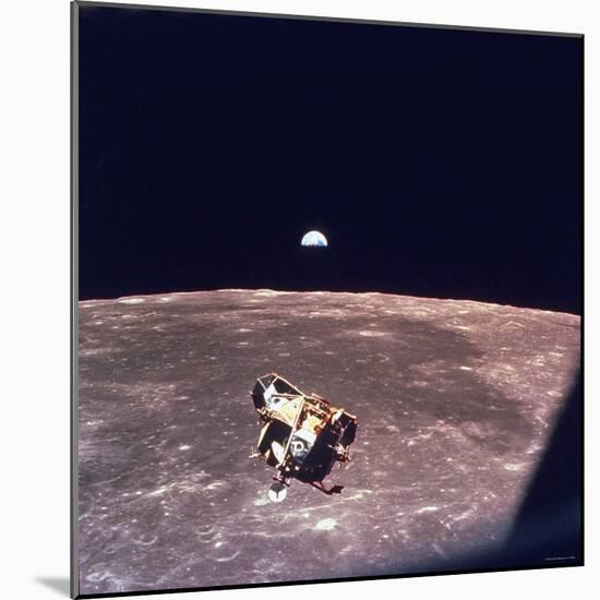 Apollo 11 Lunar Module Ascent Stage From Command Service Module During Lunar Orbit-null-Mounted Photographic Print