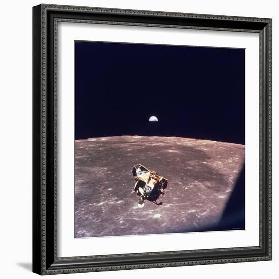 Apollo 11 Lunar Module Ascent Stage From Command Service Module During Lunar Orbit-null-Framed Photographic Print