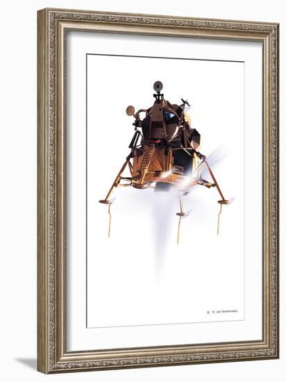 Apollo 11 Lunar Module, Computer Artwork-Detlev Van Ravenswaay-Framed Photographic Print