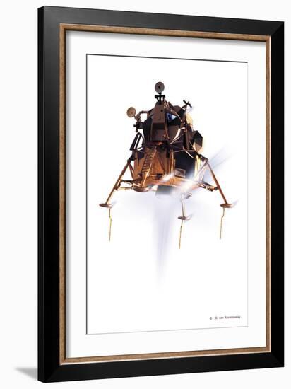 Apollo 11 Lunar Module, Computer Artwork-Detlev Van Ravenswaay-Framed Photographic Print