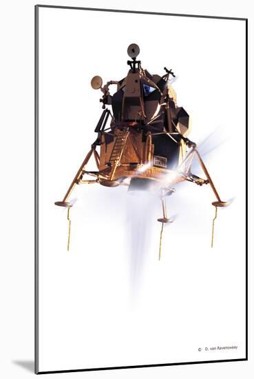 Apollo 11 Lunar Module, Computer Artwork-Detlev Van Ravenswaay-Mounted Photographic Print
