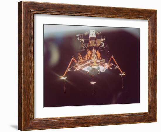 Apollo 11 Lunar Module in Landing Configuration, as Viewed from Command and Service Module-null-Framed Photographic Print