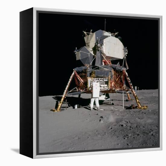 Apollo 11 Lunar Module on the Moon's Surface, July 20, 1969-null-Framed Stretched Canvas