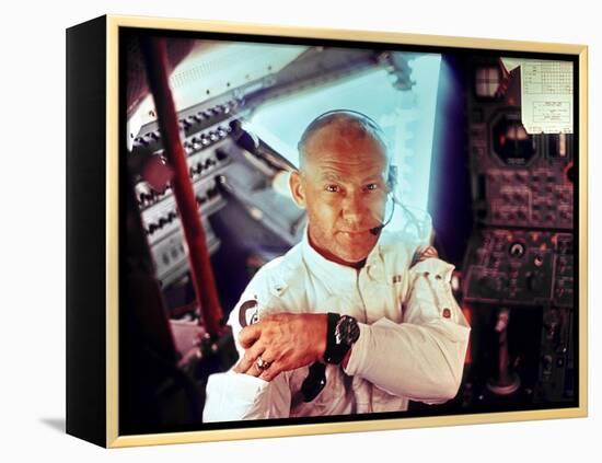 Apollo 11 Lunar Module Pilot Edwin Aldrin During the Lunar Mission, July 20, 1969-null-Framed Stretched Canvas