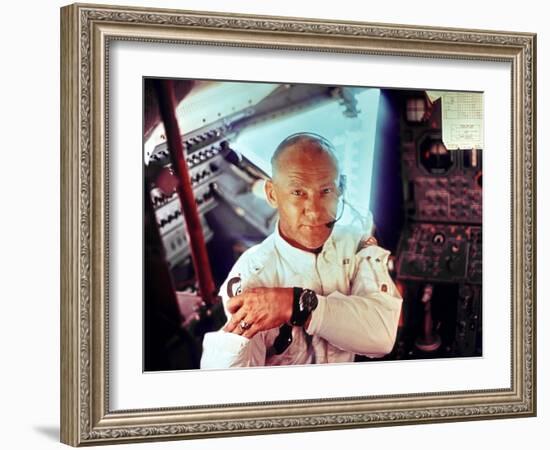 Apollo 11 Lunar Module Pilot Edwin Aldrin During the Lunar Mission, July 20, 1969-null-Framed Photo