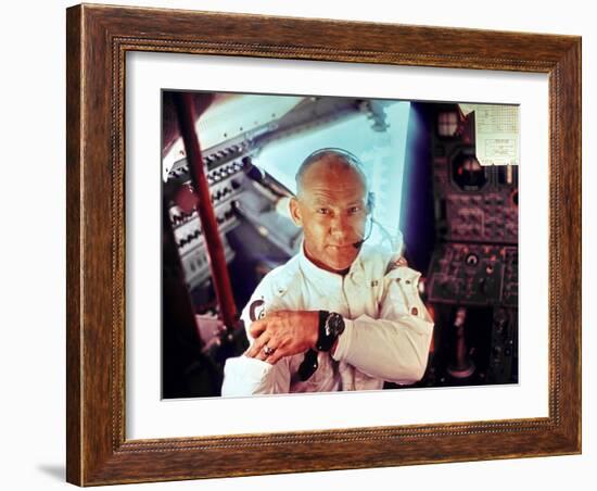 Apollo 11 Lunar Module Pilot Edwin Aldrin During the Lunar Mission, July 20, 1969-null-Framed Photo