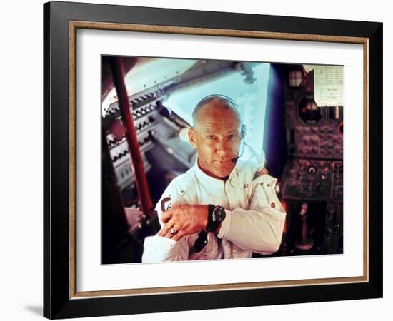 Apollo 11 Lunar Module Pilot Edwin Aldrin During the Lunar Mission, July 20, 1969-null-Framed Photo