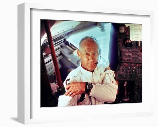 Apollo 11 Lunar Module Pilot Edwin Aldrin During the Lunar Mission, July 20, 1969-null-Framed Photo