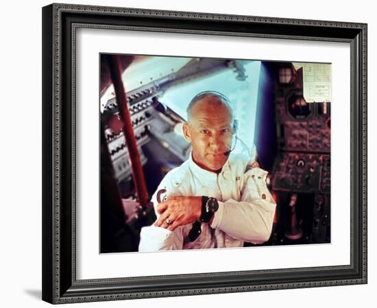 Apollo 11 Lunar Module Pilot Edwin Aldrin During the Lunar Mission, July 20, 1969-null-Framed Photo