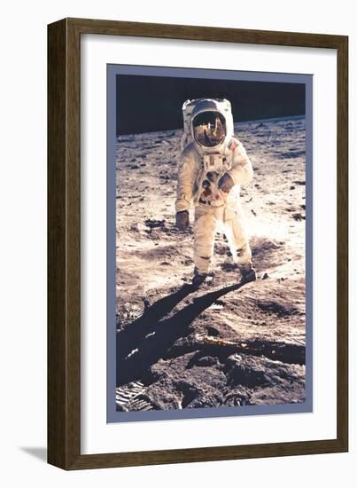 Apollo 11: Man on the Moon-null-Framed Art Print