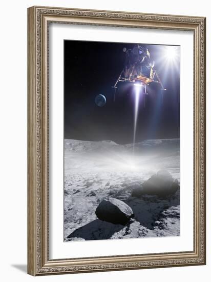 Apollo 11 Moon Landing, Artwork-Detlev Van Ravenswaay-Framed Photographic Print