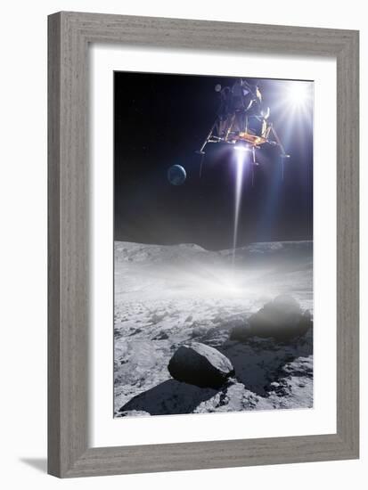 Apollo 11 Moon Landing, Artwork-Detlev Van Ravenswaay-Framed Photographic Print