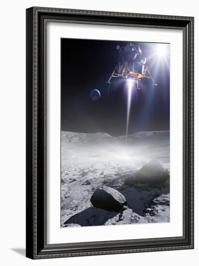 Apollo 11 Moon Landing, Artwork-Detlev Van Ravenswaay-Framed Photographic Print