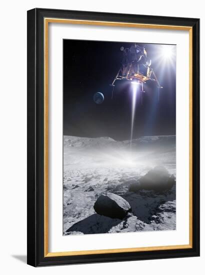 Apollo 11 Moon Landing, Artwork-Detlev Van Ravenswaay-Framed Photographic Print