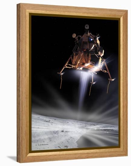 Apollo 11 Moon Landing, Computer Artwork-Detlev Van Ravenswaay-Framed Premier Image Canvas
