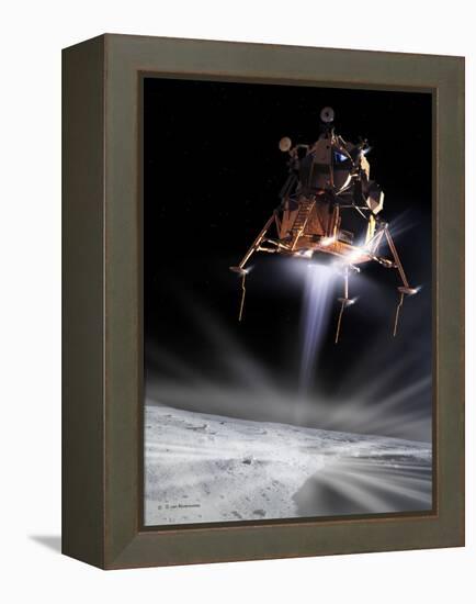 Apollo 11 Moon Landing, Computer Artwork-Detlev Van Ravenswaay-Framed Premier Image Canvas