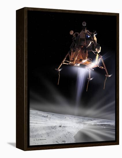 Apollo 11 Moon Landing, Computer Artwork-Detlev Van Ravenswaay-Framed Premier Image Canvas