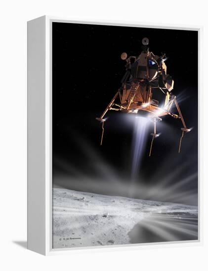 Apollo 11 Moon Landing, Computer Artwork-Detlev Van Ravenswaay-Framed Premier Image Canvas