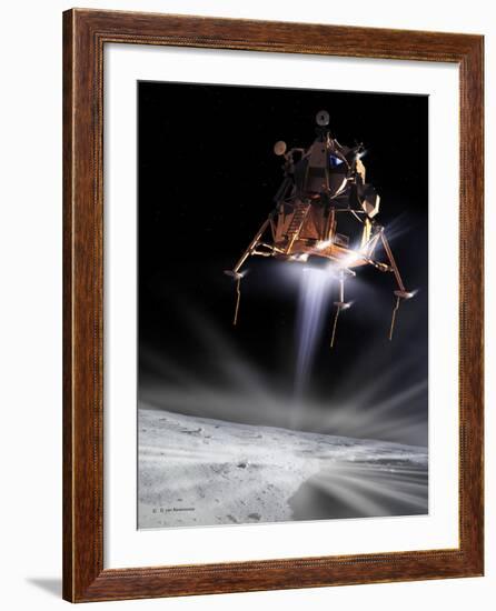 Apollo 11 Moon Landing, Computer Artwork-Detlev Van Ravenswaay-Framed Photographic Print