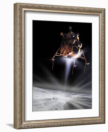 Apollo 11 Moon Landing, Computer Artwork-Detlev Van Ravenswaay-Framed Photographic Print