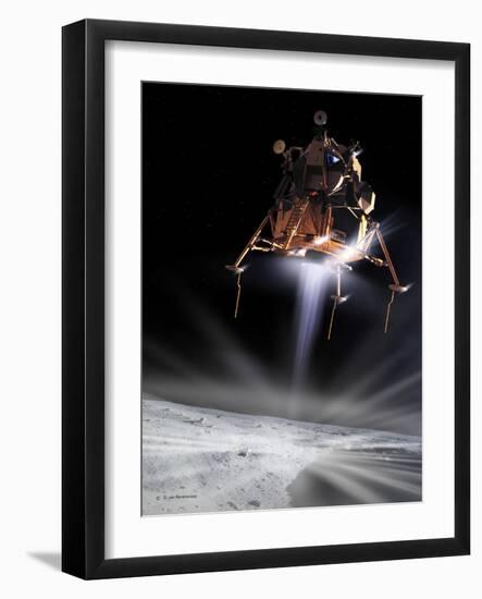 Apollo 11 Moon Landing, Computer Artwork-Detlev Van Ravenswaay-Framed Photographic Print