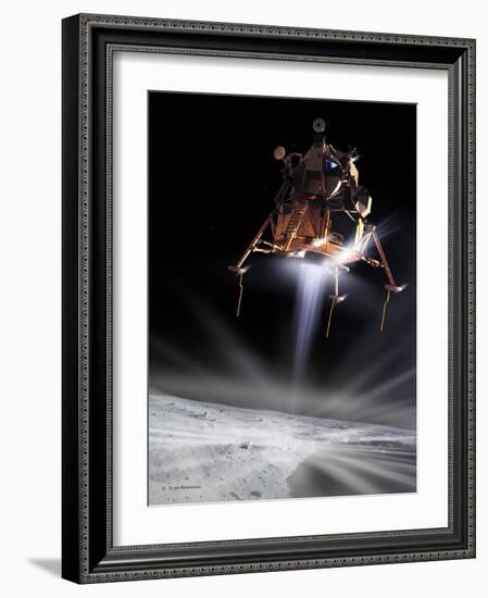 Apollo 11 Moon Landing, Computer Artwork-Detlev Van Ravenswaay-Framed Photographic Print