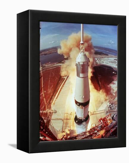 Apollo 11 Space Ship Lifting Off on Historic Flight to Moon-Ralph Morse-Framed Premier Image Canvas