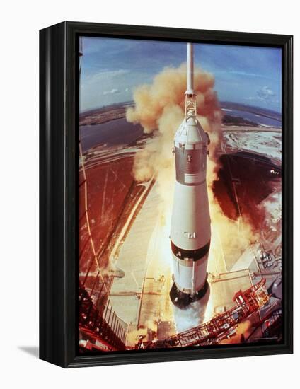 Apollo 11 Space Ship Lifting Off on Historic Flight to Moon-Ralph Morse-Framed Premier Image Canvas