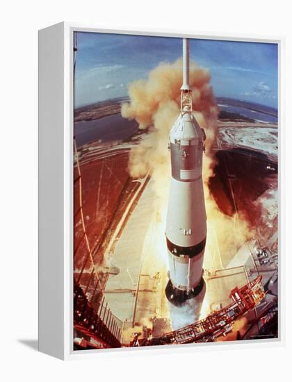 Apollo 11 Space Ship Lifting Off on Historic Flight to Moon-Ralph Morse-Framed Premier Image Canvas