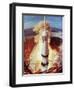 Apollo 11 Space Ship Lifting Off on Historic Flight to Moon-Ralph Morse-Framed Photographic Print