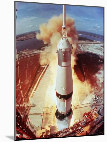 Apollo 11 Space Ship Lifting Off on Historic Flight to Moon-Ralph Morse-Mounted Photographic Print