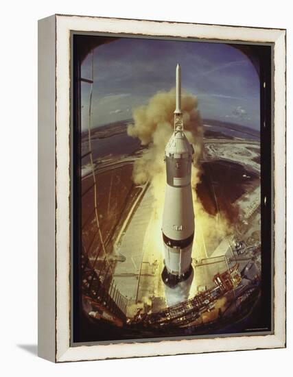 Apollo 11 Space Ship Lifting Off on Historic Flight to Moon-Ralph Morse-Framed Premier Image Canvas