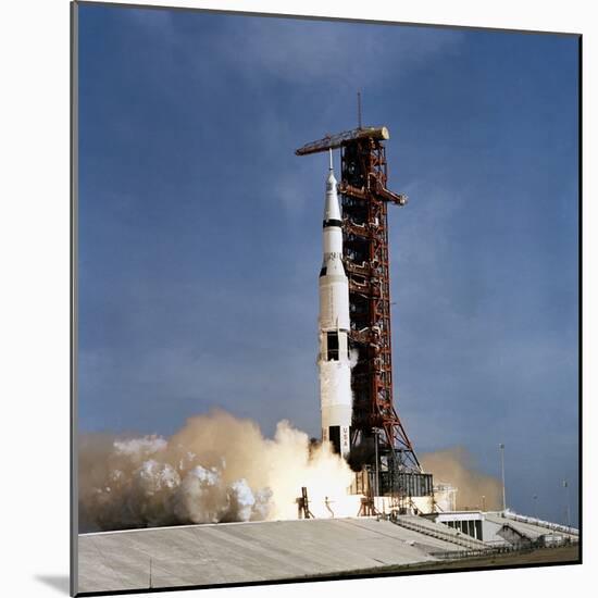 Apollo 11 Space Vehicle Taking Off from Kennedy Space Center-Stocktrek Images-Mounted Photographic Print
