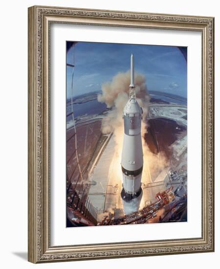 Apollo 11 Taking Off For Its Manned Moon Landing Mission-Ralph Morse-Framed Photographic Print